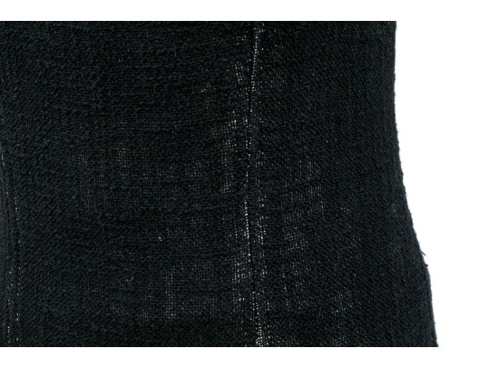 Milly Beautiful Black And Ivory Bedazzled Tank Sheath, Size 4