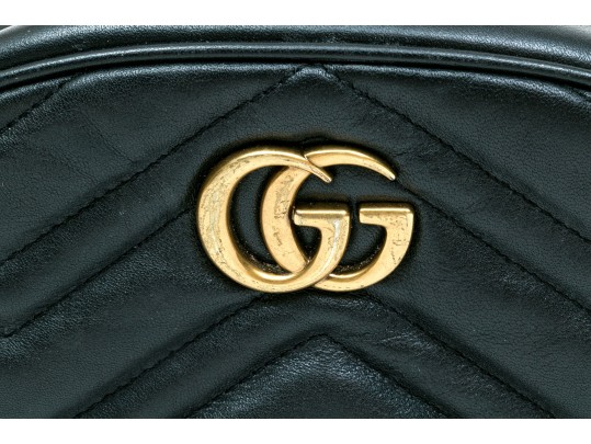 Gucci Striking Black Quilted Leather Marmot Belt Bag