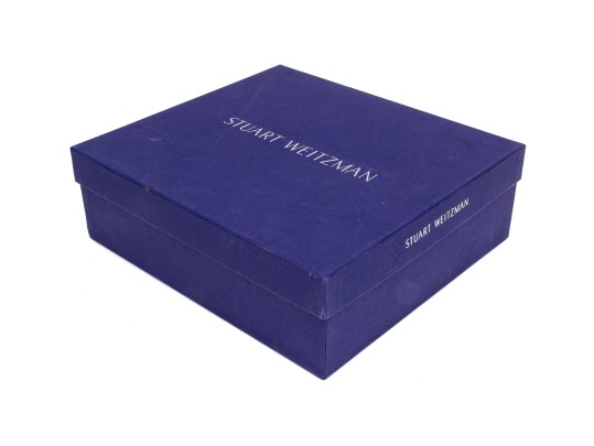 Stuart Weitzman Handsome Black Suede Tie Back Side Zip Bootie, Size 8 1/2 M