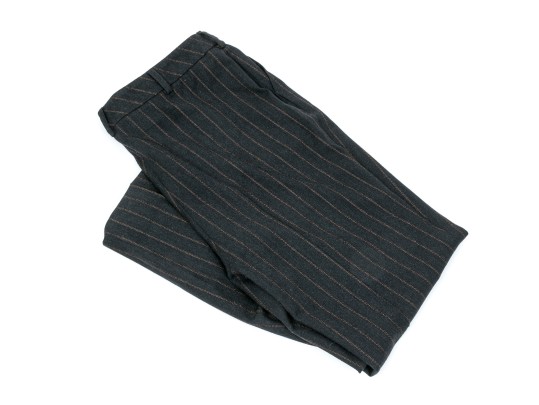 Dark Striped, Wide Leg Pants By Akris, Size 14