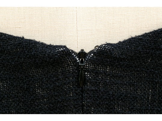 Milly Beautiful Black And Ivory Bedazzled Tank Sheath, Size 4