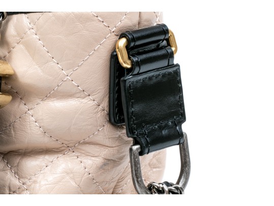 Chanel Striking Black And Tan Leather Gabrielle Hobo Bag