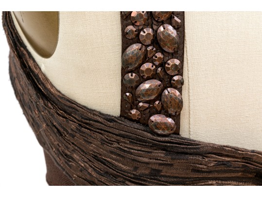 Carmen Marc Valvo Bedazzled Tank Sheath, Matching Bolero Jacket, Size S