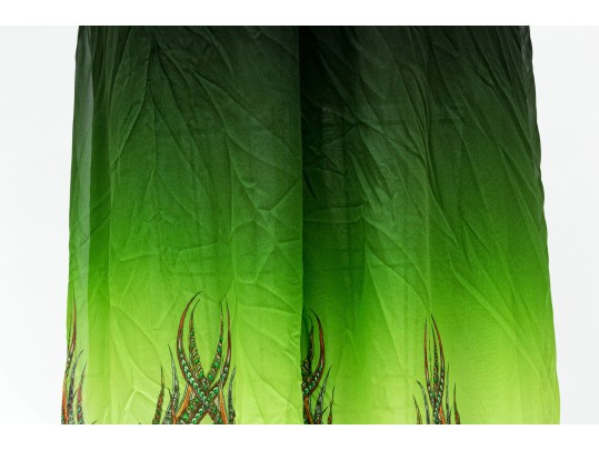 Etro Striking Black And Green Ombre Maxi Skirt, Size 40, $1200 Retail