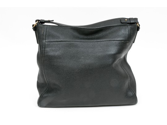 Salvatore Ferragamo Handsome Navy Blue Leather Top Handle Tote Bag