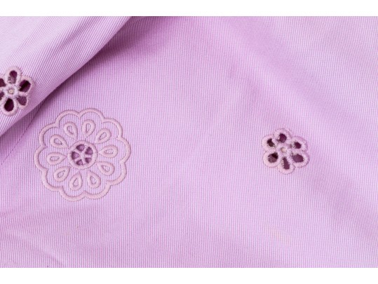 Etro Unique Lavender Purple Eyelet Bell Bottom Jeans, Size 26, $1170 Retail