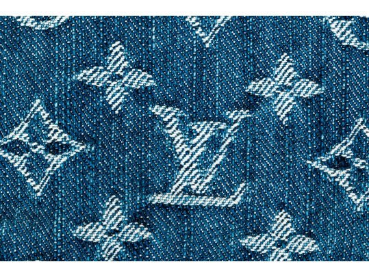 Louis Vuitton Fabulous Denim Logo And Suede Lined Bag