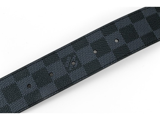 Louis Vuitton Handsome Damier Ebene Black Belt, 90/35, With Box