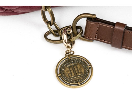 Lanvin Beautiful Large Quilted Burgundy Leather Bag