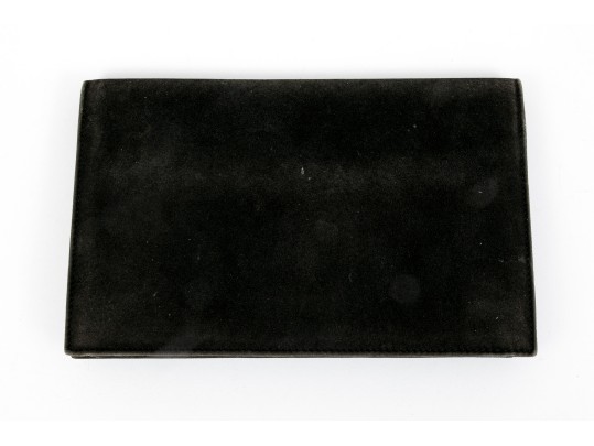 Hermes Dark Brown Vintage Suede Flap Clutch