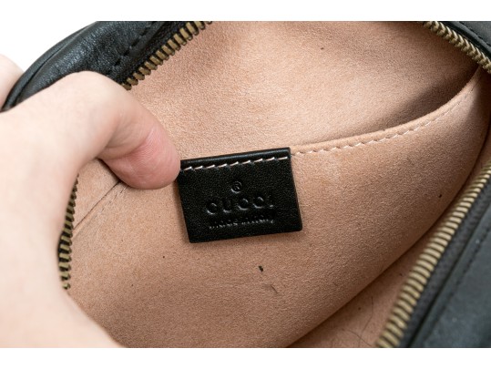 Gucci Striking Black Quilted Leather Marmot Belt Bag