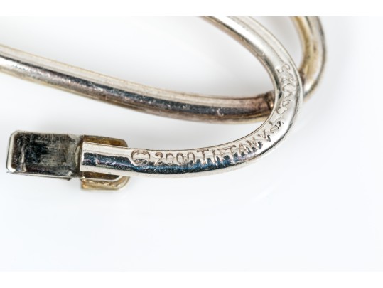 Tiffany & Co. Striking Sterling Silver Beautiful Undulating Link And Ball Bracelet