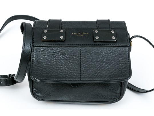 Lot Of Blue Leather Furla And Black Leather Rag & Bone Shoulder Bags