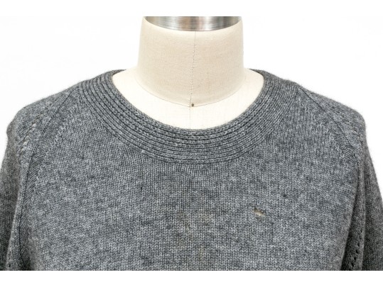 Burberry Classic Grey Cashmere Sweater, Size Large