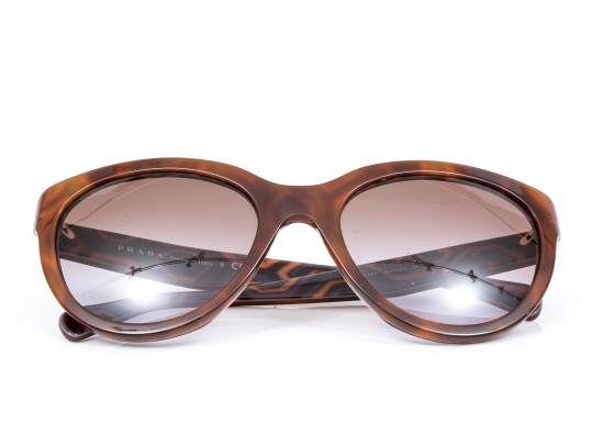 Prada Fabulous Brown Acrylic Tortoiseshell Sunglasses