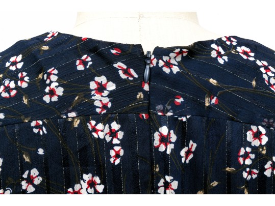 Ralph Lauren Blue Chiffon Floral Dress, Size 6