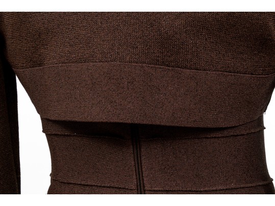 Carmen Marc Valvo Bedazzled Tank Sheath, Matching Bolero Jacket, Size S