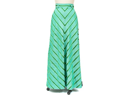 Etro Fabulous Green Striped Maxi Skirt, Size 40, $1100 Retail