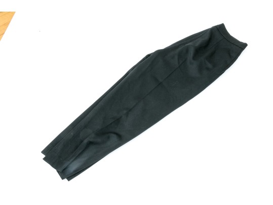 Chanel Handsome Black Wool Pants, Size 44