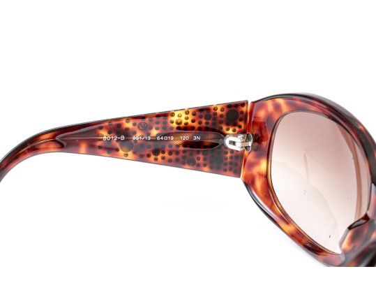 Bulgari Beautiful Bedazzled Tortoise Acrylic Sunglasses, With Case