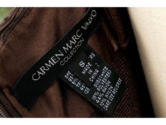 Carmen Marc Valvo Bedazzled Tank Sheath, Matching Bolero Jacket, Size S