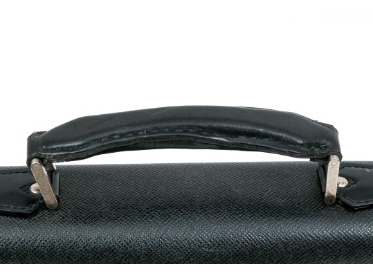 Louis Vuitton Handsome Black Leather Briefcase