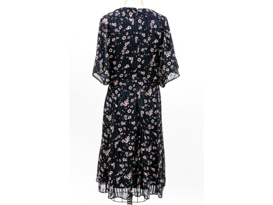 Ralph Lauren Blue Chiffon Floral Dress, Size 6