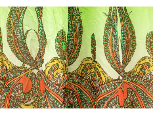 Etro Striking Black And Green Ombre Maxi Skirt, Size 40, $1200 Retail