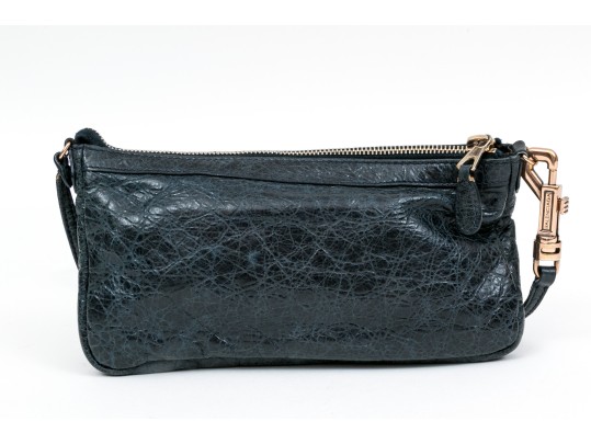 Balenciaga Handsome Blue Leather Shoulder Bag