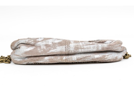 Deepa Gurnani For Trina Turk Beautiful Burnout Leather Clutch/shoulder Bag