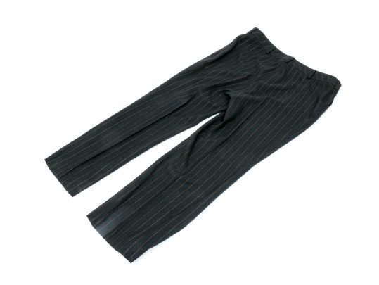 Dark Striped, Wide Leg Pants By Akris, Size 14