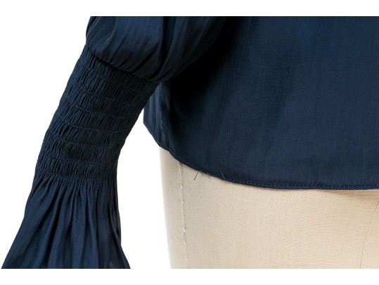 Ramy Brook Striking Navy Blue Studded Blouse, Size XS