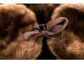 Baltic Rim Trading Company Vintage Brown Mouton Fur Trappers Hat, Size 58