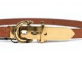 Etro Lovely Pair Of Two Narrow Belts, Leather And Snakeskin Grains