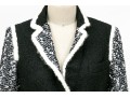 Chanel Striking Black And White Tweed Jacket, Size 36