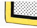 Carolina Herrera Black, Ivory And Yellow Polka Dotted Scarf