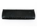 Badgley Mischka Beautiful Vintage Black Leather Baguette Clutch, Bedazzled Top