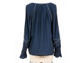 Ramy Brook Striking Navy Blue Studded Blouse, Size XS