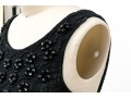 Milly Beautiful Black And Ivory Bedazzled Tank Sheath, Size 4