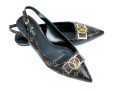 Louis Vuitton Adorable Flat Logo Slingback Mules, Size 40