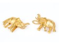 Mimi Di N Fabulous Vintage Gold Tone Elephants Belt Buckle, Circa 1972