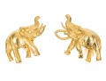 Mimi Di N Fabulous Vintage Gold Tone Elephants Belt Buckle, Circa 1972