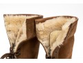 Ugg Fabulous Shearling Lined Brown Leather Outdoor Boots, Vibram Treads, Size 7
