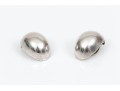 Tiffany & Co. Sterling Silver Handsome Oval Button Earrings