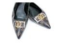 Louis Vuitton Adorable Flat Logo Slingback Mules, Size 40