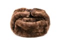 Baltic Rim Trading Company Vintage Brown Mouton Fur Trappers Hat, Size 58
