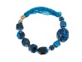 Sarah Kennedy Stunning Chunky Blue Druzy, Agate And Bead Partial Torsade Necklace