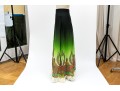 Etro Striking Black And Green Ombre Maxi Skirt, Size 40, $1200 Retail