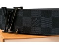 Louis Vuitton Handsome Damier Ebene Black Belt, 90/35, With Box