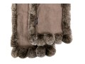 Magaschoni Fabulous Taupe Cashmere And Fur Trimmed Scarf